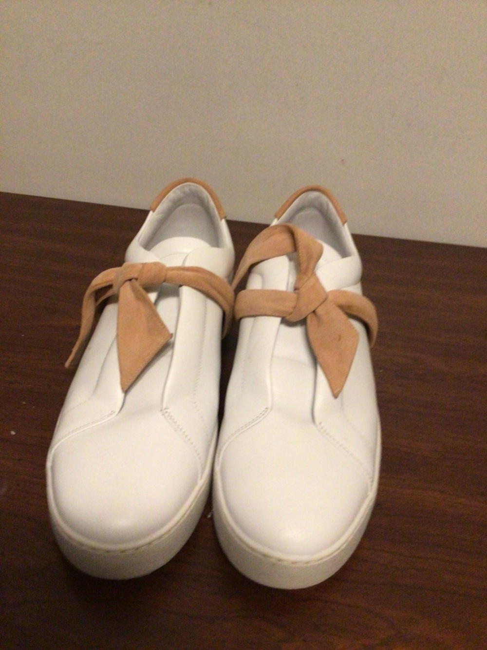 Alexandre BIRMAN  Made in Italy leather sneaker slip on with suede tie SZ 42